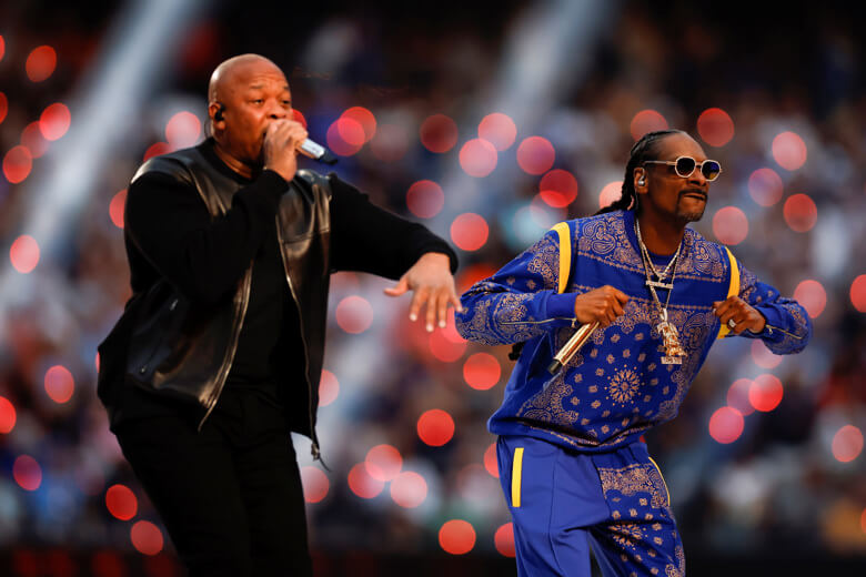 Dr. Dre y Snoop Dogg llevan el orgullo del rap al show del Super Bowl